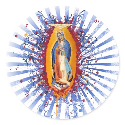 Virgen de Guadalupe Stickers by tarilynquinn