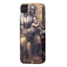 Virgin and Child with St. Anne sketch iPhone 4 Case-Mate Cases