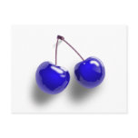 Virgin Cherry Twin Cherries On Stem postcards