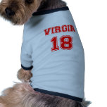 Virgin Letter Football Jersey #18 pet clothing