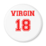 Virgin Letter Football Jersey #18 magnets