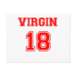 Virgin Letter Football Jersey #18 postcards