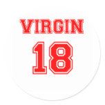 Virgin Letter Football Jersey #18 stickers