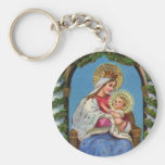 Virgin Mary and Baby Jesus Religious Keychain