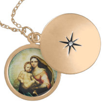 Virgin Mary and Child Jesus locket