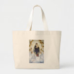 Virgin Mary and Jesus with angels Canvas Bags