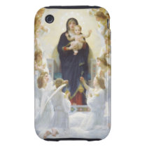 Virgin Mary and Jesus with angels Tough Iphone 3 Case
