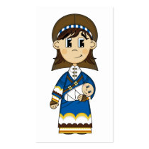 Virgin Mary & Baby Jesus Bookmark Business Card Templates