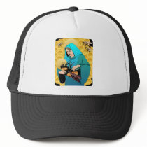 Virgin Mary Madonna & Bumble Bee Mesh Hat