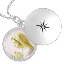 Virgin Mary Prayer Locket Necklace