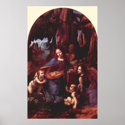 Virgin of the Rocks by Leonardo da Vinci Posters