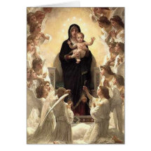 Virgin with Angels - Christmas Card