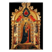 VIRGIN WITH CHILD AND ANGELS 3 ,Blue Sapphire Card