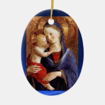 VIRGIN WITH CHILD  ,Blue Sapphire Ornaments