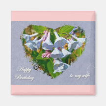 Virginia Bluebells Wife Birthday Coordinated Items Fridge Magnet