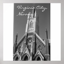 Virginia City Church Poster