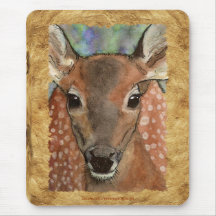 Virginia Deer Fawn Baby Animal Wildlife Art Mouse Pads