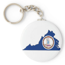 Virginia Flag Map Key Chain