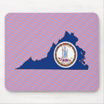 Virginia Flag Map Mouse Pad