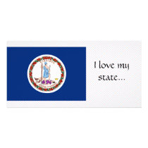 Virginia Flag Personalised Photo Card