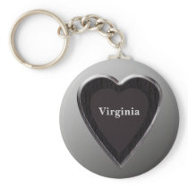 Virginia Heart Keychain by 369MyName