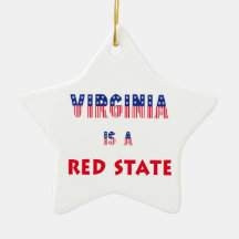 Virginia is a Red State Ornaments