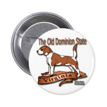 Virginia Old Domion State Dog Button