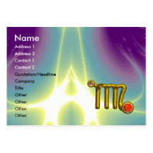 VIRGO ,agate bright vibrant blue purple yellow Business Card