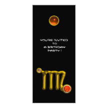 VIRGO AGATE ,bright yellow orange grey black Custom Invitations