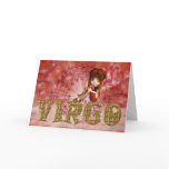 Virgo Birthday Card cute little girl