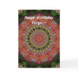 Virgo Mandala Birthday Card