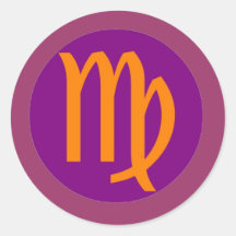 Virgo round sticker