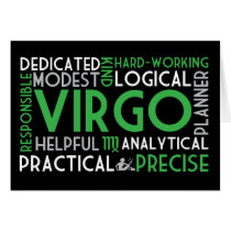 Virgo Word Collage Card