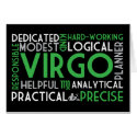 Virgo Word Collage Card