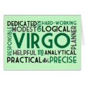 Virgo Word Collage Card