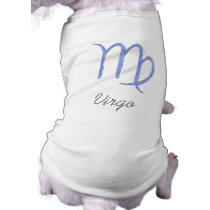 Virgo. Zodiac Astrological Sign. Blue. Dog Shirt