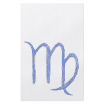 Virgo. Zodiac Astrological Sign. Blue. Flyer Design