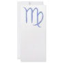 Virgo. Zodiac Astrological Sign. Blue. Custom Rack Card