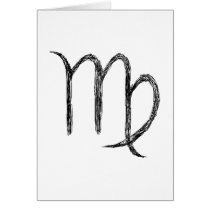 Virgo. Zodiac Astrological Sign. Card