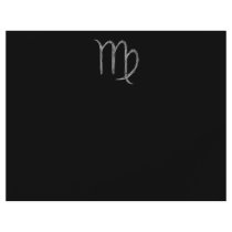Virgo. Zodiac Astrology Sign. Black. Flyers