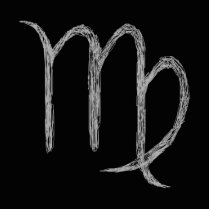 Virgo. Zodiac Astrology Sign. Black. Acrylic Cut Outs