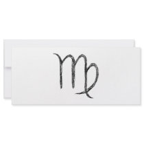 Virgo. Zodiac Astrology Sign. Black. Rack Cards