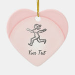 Virgo Zodiac Star Sign Pink Heart Christmas Ornaments