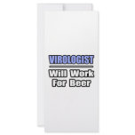 Virologist...Will Work For Beer rack cards