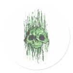 virus skull concept  illustration sticker