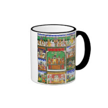 Vishnu in the centre of his ten avatars, Jaipur, R Coffee Mugs