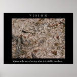 VISION Motivational  Camo Lizard Poster Print