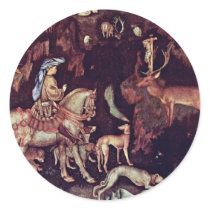 Vision Of St. Eustathius By Birth Name Round Sticker
