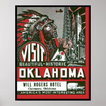 Visit Beautiful Historic Oklahoma Posters