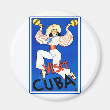 Visit Cuba Vintage Fridge Magnet